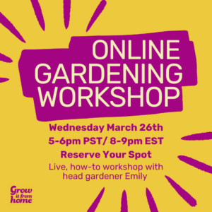 Online Workshop: Growing Cannabis in the Garden